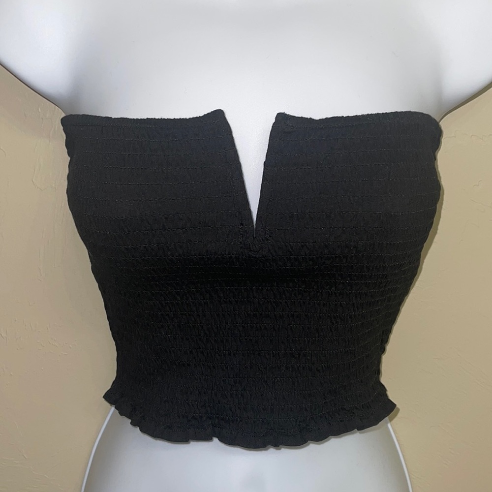 Express: smocked v- wire tube top